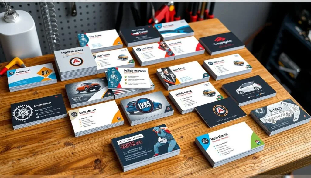 mobile mechanic business card ideas